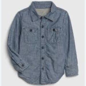 Gap Kids Jersey Line Chambray Shirt Sz 5Y